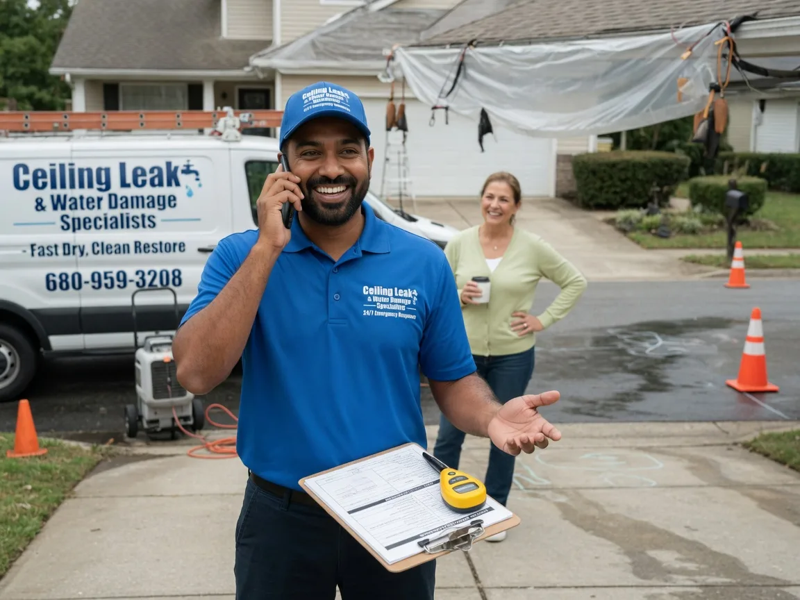 Ceiling Leak Cleanup Angola, IN FAQs